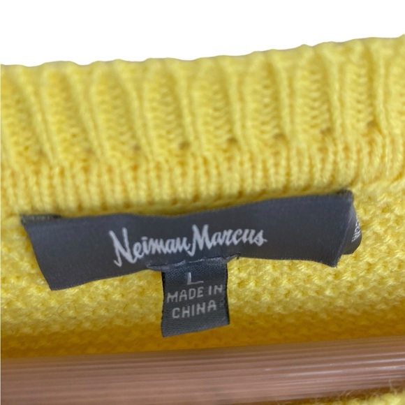 Neiman Marcus Yellow Sweater with White Accents - Picture 2 of 6